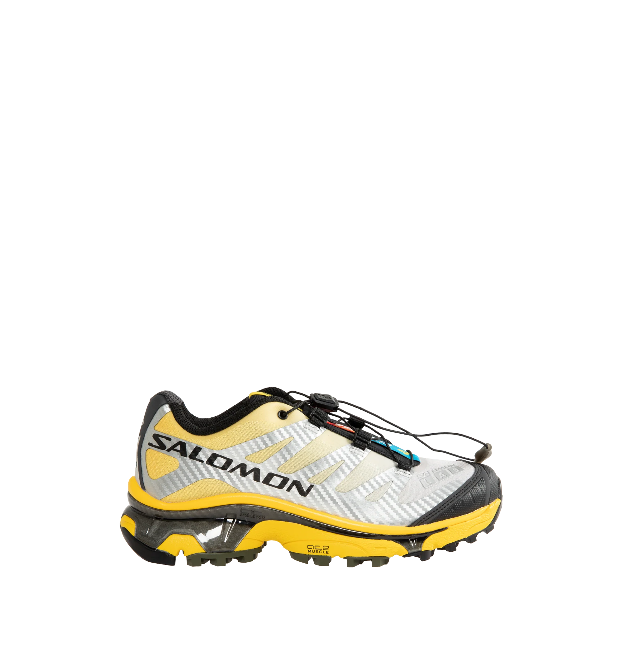 Image 1 of 5 - YELLOW - Salomon Men's XT-4 OG Sneakers are crafted with a lightweight textile and synthetic upper and feature the brand's Agile Chassis System, Quicklace technology, and dual-density EVA cushioning for exceptional stability and comfort. Reviving one of Salomon's iconic trail-running silhouettes, these designer sneakers combine technical performance with archival outdoor style, delivering superior support, durability, and all-terrain traction for both city streets and rugged trails. Main Mate
