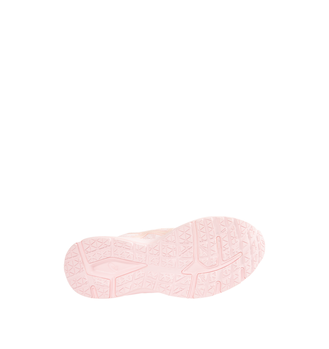 Image 4 of 5 - PINK - ASICS Jog 100S Sneaker featuring mesh and leather upper with rubber sole, lace-up front, formed with a one-piece EVA foam platform, OrthoLite sockliner and padded low-cut collar.