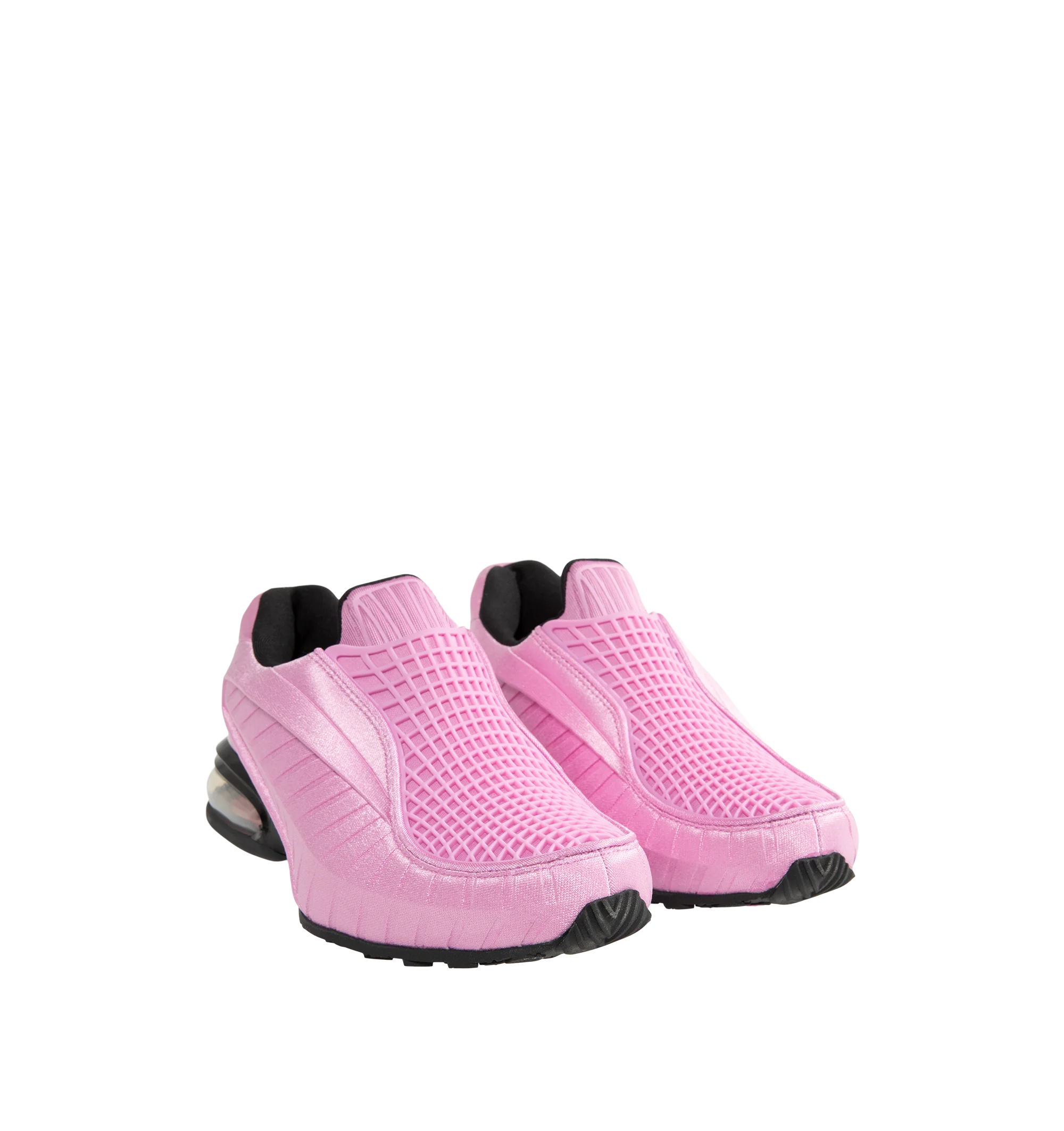 Image 2 of 5 - PINK - Nike Women's Air Max Dolce Shoes feature a laceless molded upper with an overlay cage and the distinctive Air Max silhouette. Designed for easy slip-on wear, the style is finished with visible Max Air cushioning in the heel for lightweight support and comfort. A foam midsole provides additional cushioning with every step. Midsole: Foam. Cushioning: Visible Max Air Unit. Closure: Slip-On.