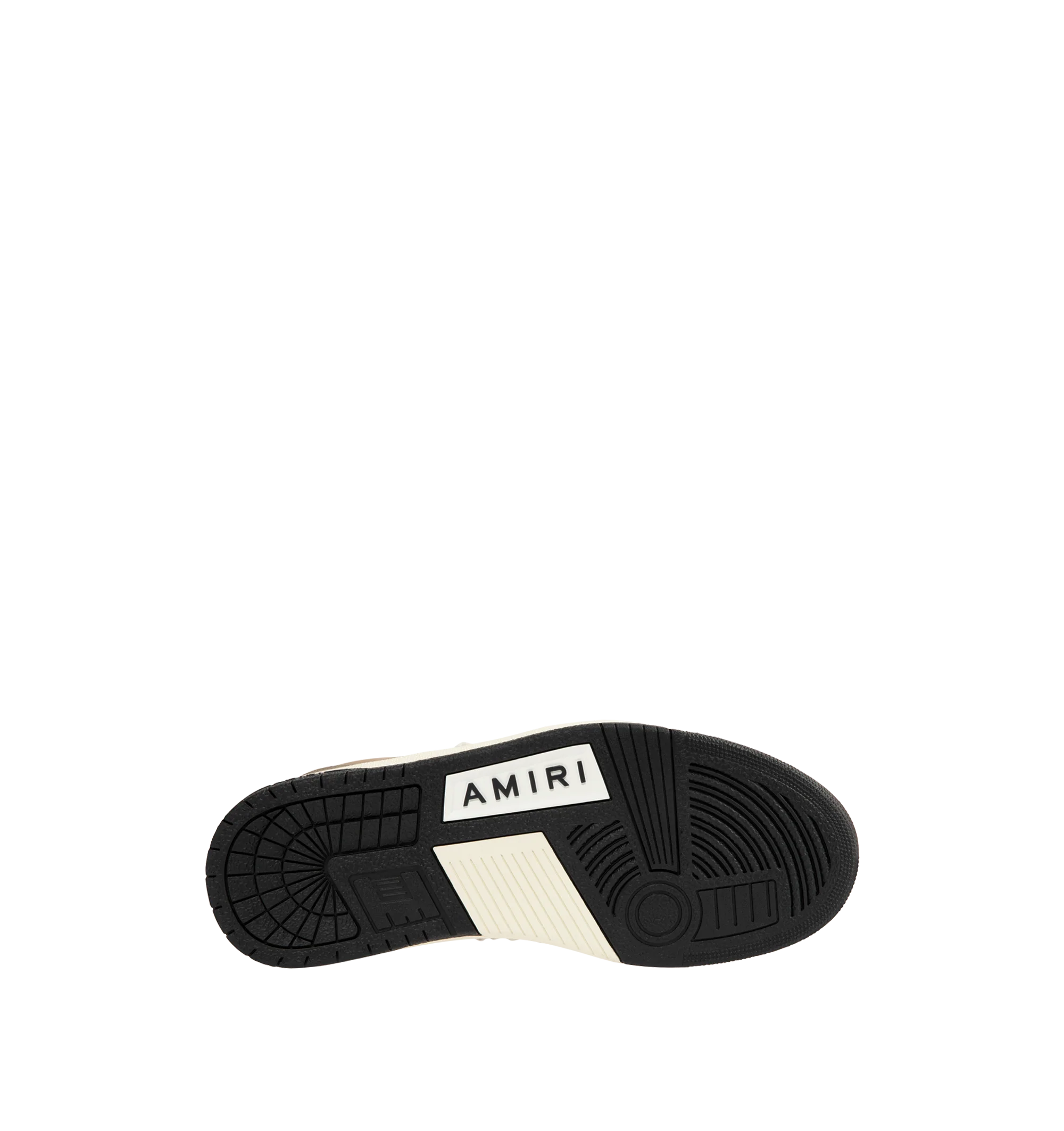 Image 4 of 5 - BROWN - Amiri Men's Newport Sneaker is crafted on a patinated two-tone leather and suede material on a rubber sole illustrated with the MA icon.