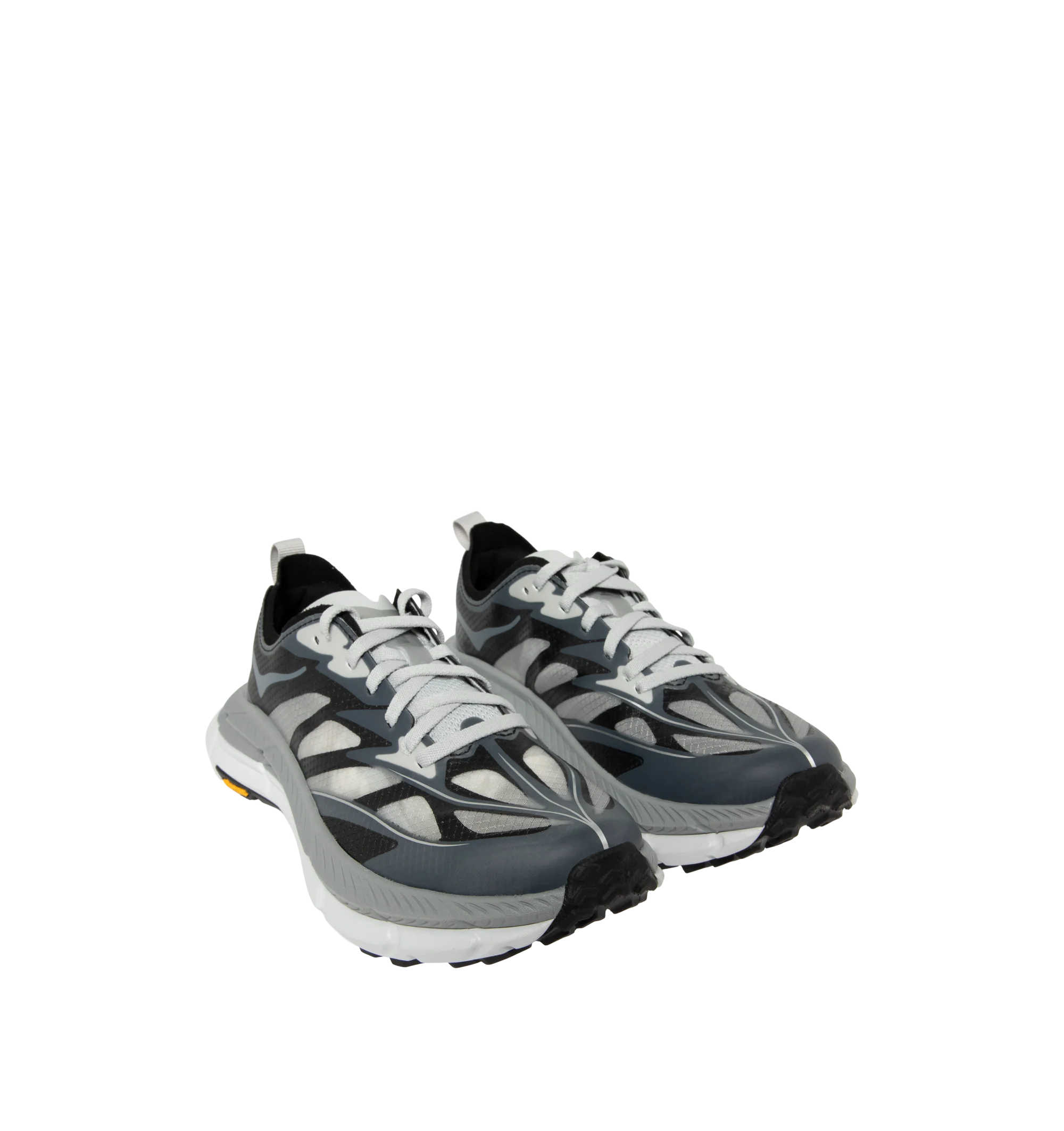 Image 2 of 5 - GREY - Hoka Men's U Mafate Speed 4 Lite Sneaker featuring ripstop and rubber upper with vibram sole, lace-up front, flat tongue design and padded collar. Imported from Vietnam.