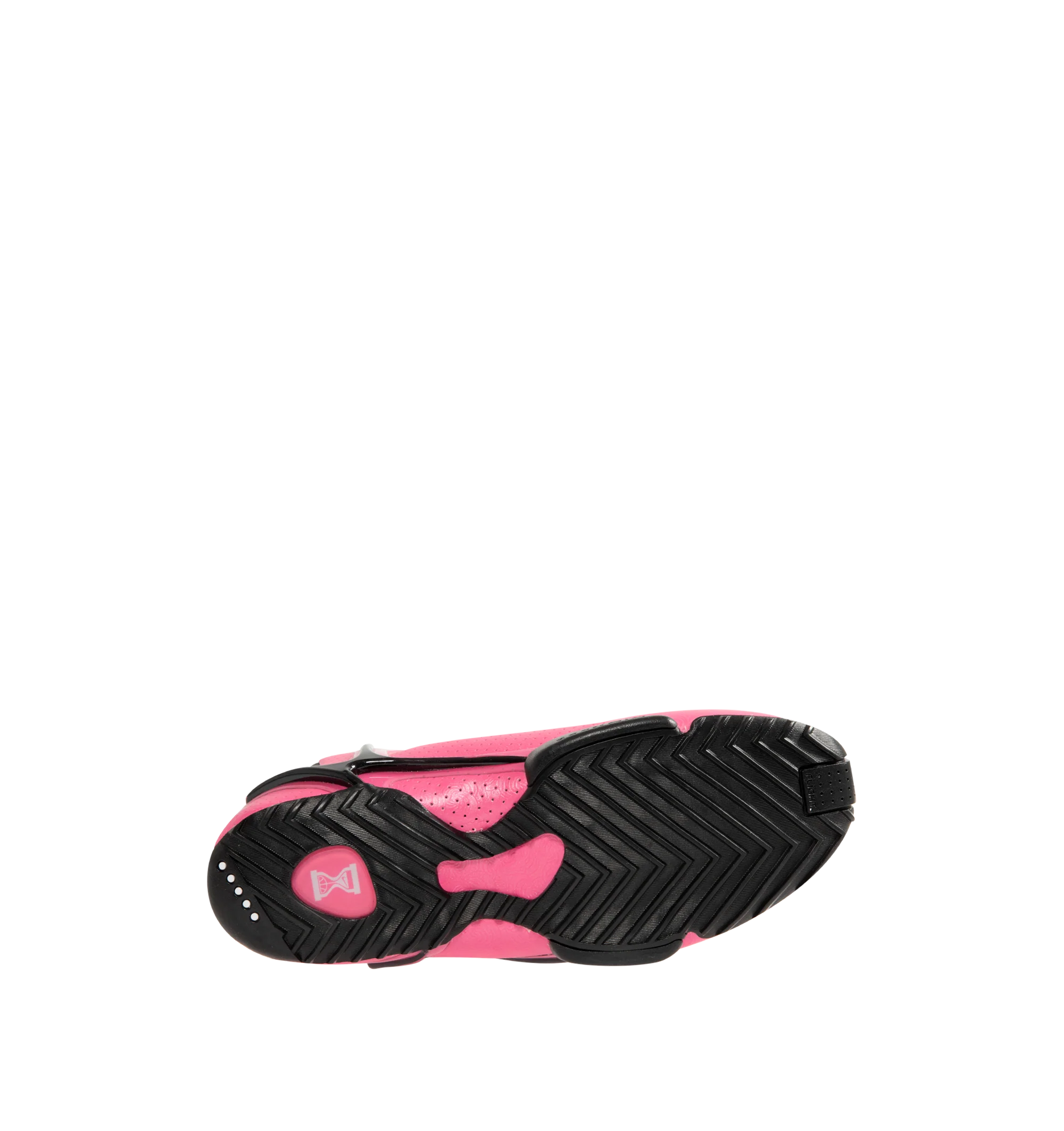 Image 4 of 5 - PINK - Nike Womens Air Zoom Hyperflight Sneakers feature a synthetic leather upper. Designed with a high-collar silhouette, lace-up closure, responsive Air Zoom cushioning, plush foam midsole, and durable rubber outsole. Upper: Synthetic Leather; Cushioning: Air Zoom; Midsole: Foam; Outsole: Rubber. Imported