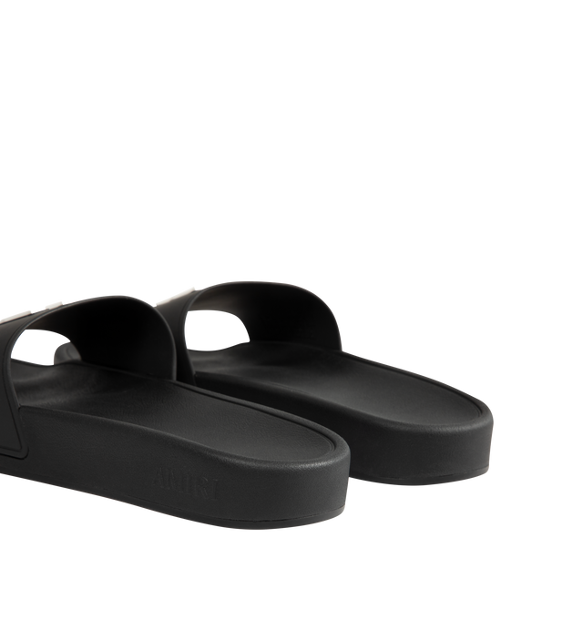 Image 3 of 4 - BLACK - AMIRI MA Pool Slides featuring open toe, logo at vamp in molded rubber and rubber sole. 100% polyurethane.