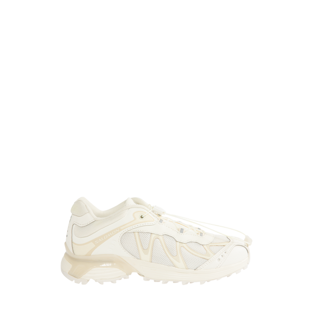 Image 1 of 5 - WHITE - SALOMON XT-Whisper Sneaker featuring textile and synthetic upper, quickLACE system, rubber outsole, agileChassis System, OrthoLite diecut sockliner and Mud contaGRIP.