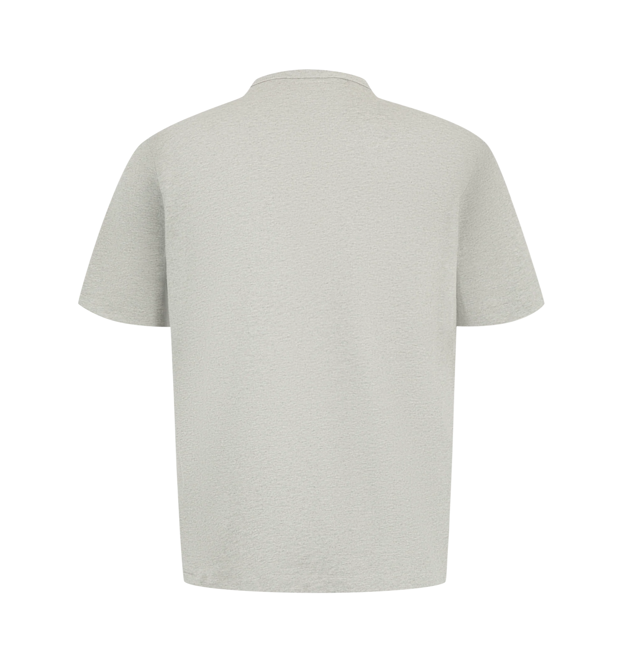 Image 2 of 2 - GREY - Merz B. Schwanen Sturdy Jersey T-Shirt featuring classic fit with side seams, cropped, triangular underarm inserts, crew neck and short sleeves. 100% organic cotton. Made in Germany.
