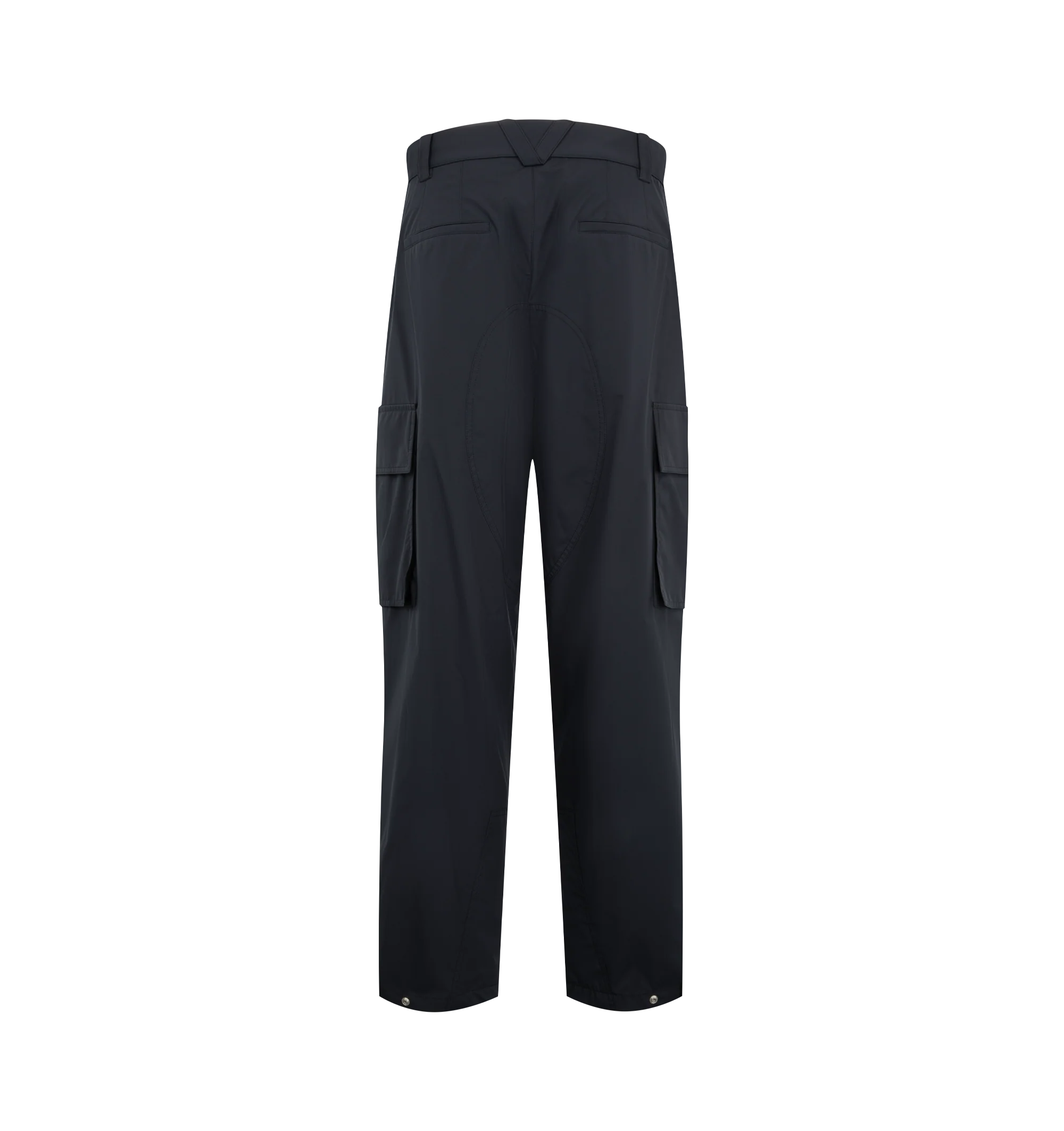 Image 2 of 3 - BLUE - Bottega Veneta Men's Cargo Trousers feature a utilitarian silhouette with functional zippered pockets for a refined take on classic cargo styling. Main Material: Polyester. Details: Zippered Pockets. Made in Italy.