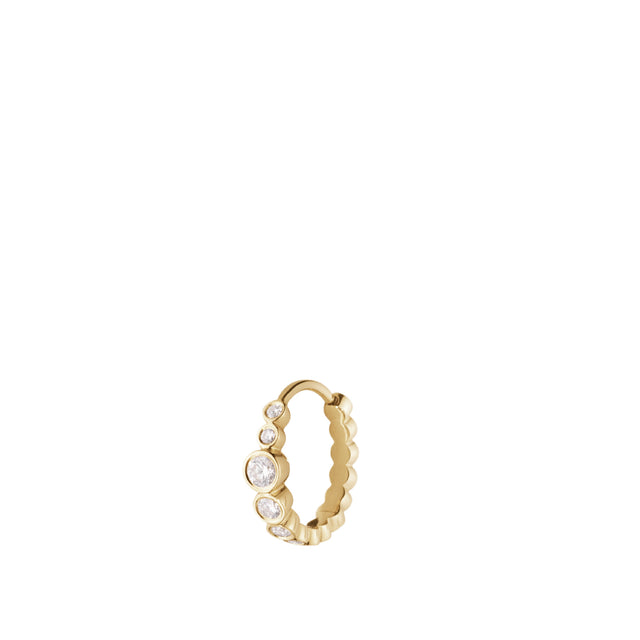 Image 1 of 2 - GOLD - SOPHIE BILLE BRAHE Petite Ensemble Daisy Single Earring 0.24CT featuring 18K recycled yellow gold and TW.VVS diamonds 0.24 ct.