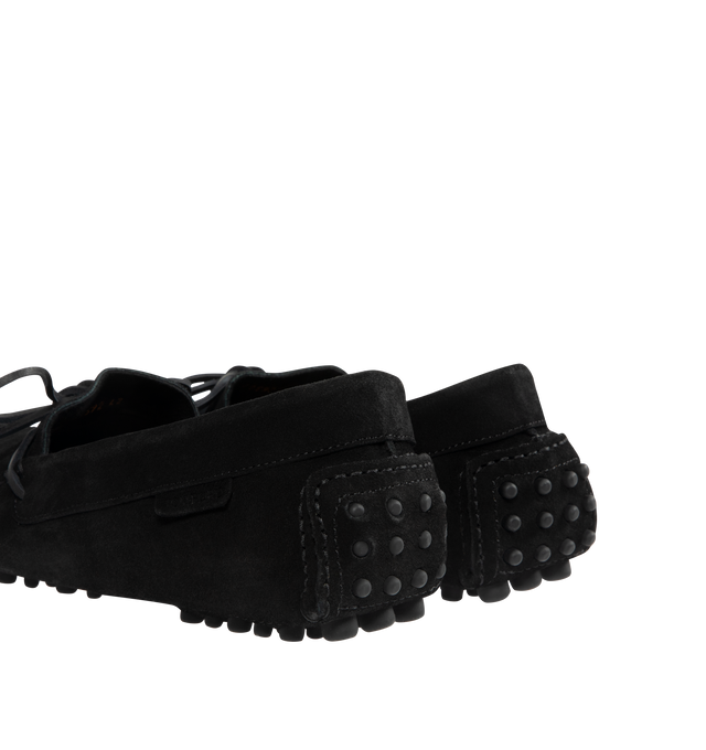 Image 3 of 5 - BLACK - TOM FORD Rod Driving Loafers featuring round toe, slips on, suede upper, leather lining and rubber sole. Made in Italy.