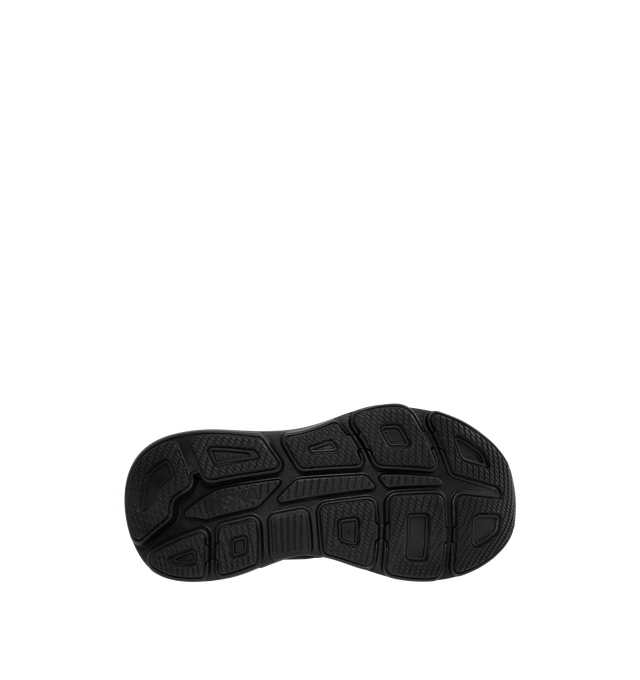 Image 4 of 5 - BLACK - HOKA W Bondi 9 Sneaker featuring performance mesh upper, cushioned collar and tongue, removable contoured insole, supportive midsole, textile lining, lace-up closure, round toe and rubber sole. 