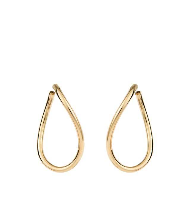 Image 1 of 1 - GOLD - Sidney Garber Curved Oval Hoop Earrings, a variation on the classic round hoops, these sweep out and around in a feminine, graceful swoop. Crafted from 18k Yellow Gold. Approximately 2.25in long. Sold as a pair. Cheap Luxury Handbag Shop offers a range of pieces from this collection in-store. For personal consultation and detailed information about jewelry, please contact our dedicated stylist team at personalshopping@hirshleifers.com.