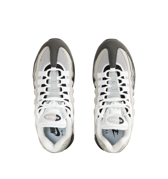 Image 5 of 5 - BLACK - NIKE Air Max 95 OG Sneaker featuring synthetic leather and textiles, visible Max Air cushioning, flex grooves in the midsole and outsole, foam midsole and rubber outsole.