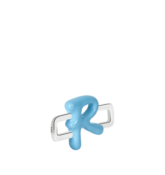 Image 3 of 8 - BLUE - Poubel by The Gstaad Guy "R" charm from the Alphabet Collection. All charms are made of .925 sterling silver, and are hand-painted using non-toxic lead-free enamel.Links sold separately. Cheap Luxury Handbag Shop offers a range of initial pieces from this collection in-store. For personal consultation and detailed information about jewelry, please contact our dedicated stylist team at personalshopping@hirshleifers.com 