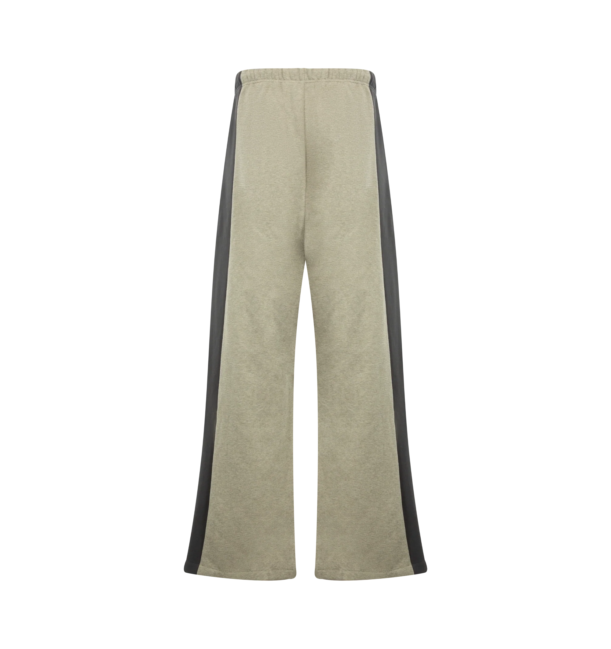 Image 2 of 3 - NEUTRAL - Fear of God Essentials Mens Lounge Pants are crafted from heavyweight 380 GSM cotton-blend core fleece. Feature a wide-leg fit, paneled construction, elasticized waistband with bungee drawcord, side-seam pockets, and an Essentials logo label. Main Material: 80% Cotton, 20% Polyester. 