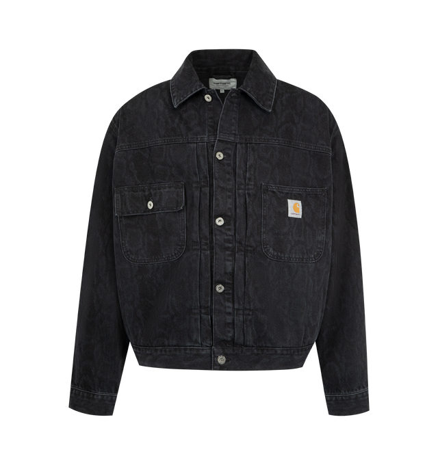 Image 1 of 3 - BLACK - CARHARTT WIP Belmar Jacket featuring front button closure, dual chest pockets, button cuffs and midweight canvas fabric. 100% cotton.