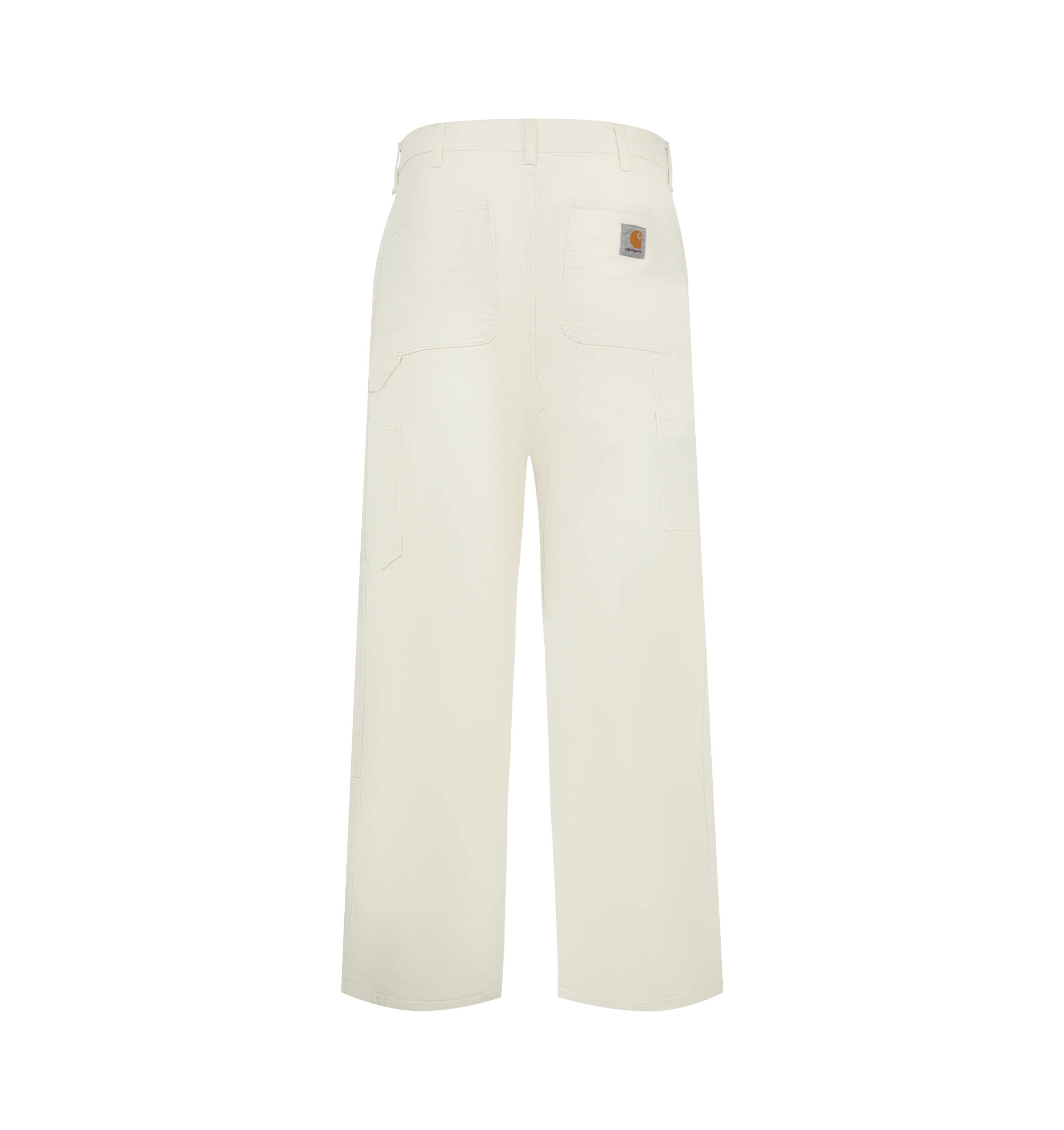 Image 2 of 3 - NEUTRAL - Carhartt WIP Double Knee Carpenter Pants are crafted in a heavyweight canvas material in a loose straight fit. Featuring a double-layer knees, zip fly with button closure, front slant pockets, tool pocket, back patch pockets and hammer loop. Material: 100% Organic Cotton 'Dearborn' Canvas, 12 oz. Made in Tunisia. 