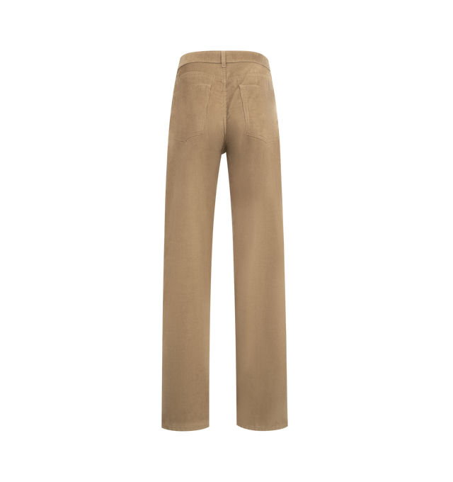 Image 2 of 3 - BROWN - THE ROW Eglitta Pant featuring mid-rise pant in pinwale cotton corduroy with straight fit, tonal topstitching and classic 5-pocket construction. 100% cotton. Made in Italy.