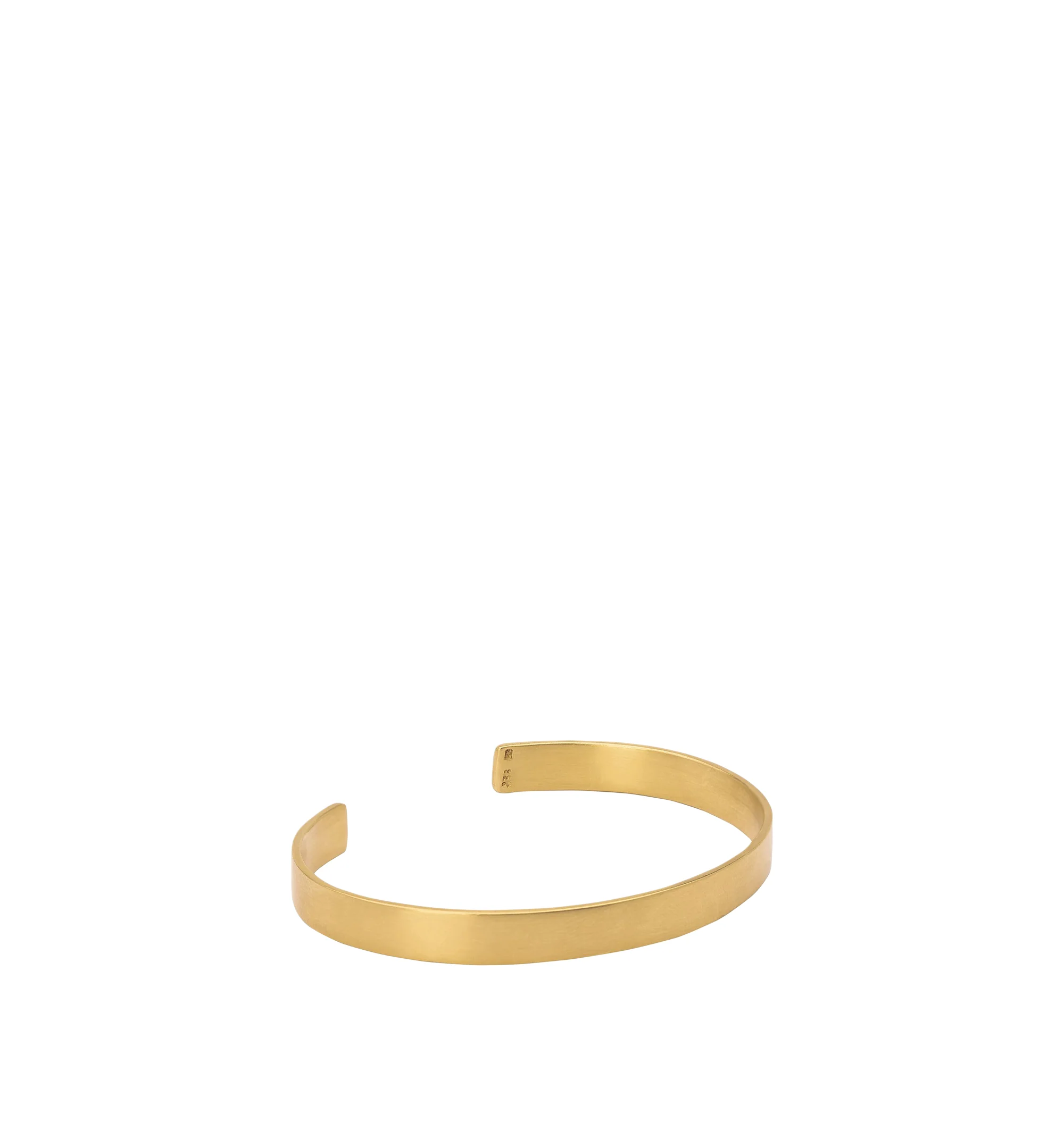 Image 2 of 3 - GOLD - Eli Halili Simple Gold Cuff Bracelet is handcrafted from solid 22K yellow gold and features a minimalist 5mm-wide open cuff silhouette that highlights the beauty of its hand-forged finish. Designed and hand forged in New York, this designer fine jewelry bracelet reflects Eli Halili's signature artisanal craftsmanship and timeless aesthetic, creating a refined statement piece for everyday wear. Main Material: Solid 22K Yellow Gold. Width: 5 mm.For personal consultation and detailed info 