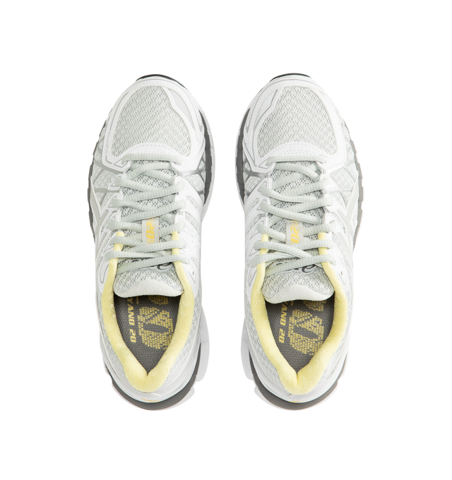 Image 5 of 5 - WHITE - ASICS GEL-KAYANO 20 Sneaker featuring breathable mesh underlays, 2010s design aesthetics, FLUIDFIT cage application for a supportive fit, rearfoot and forefoot GEL technology and GUIDANCE TRUSSTIC support system.