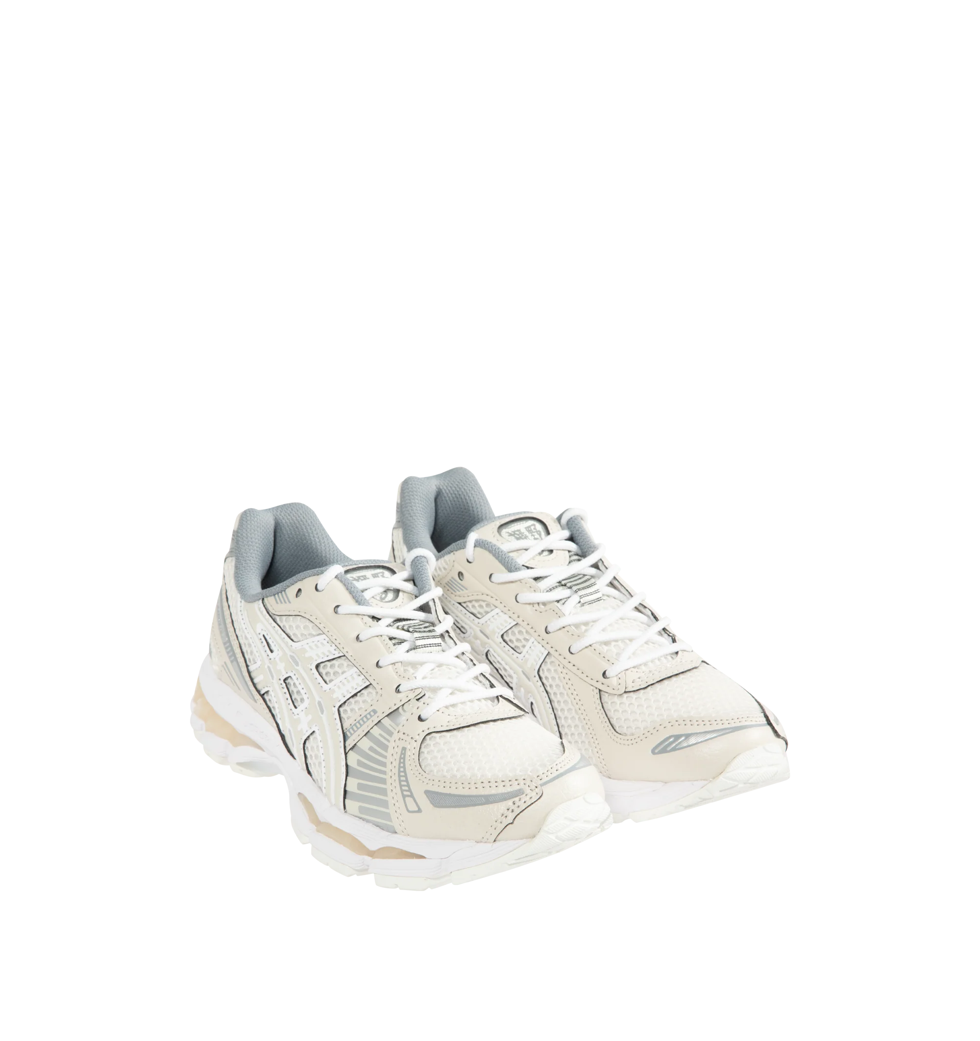 Image 2 of 5 - NEUTRAL - ASICS Gel-Kayano 12.1 Sneaker featuring breathable mesh underlays, GEL-NIMBUS17 tooling system, FLUIDRIDE technology, rearfoot and forefoot GEL technology and dope dyed recycled sockliner mesh. Imported from Vietnam.
