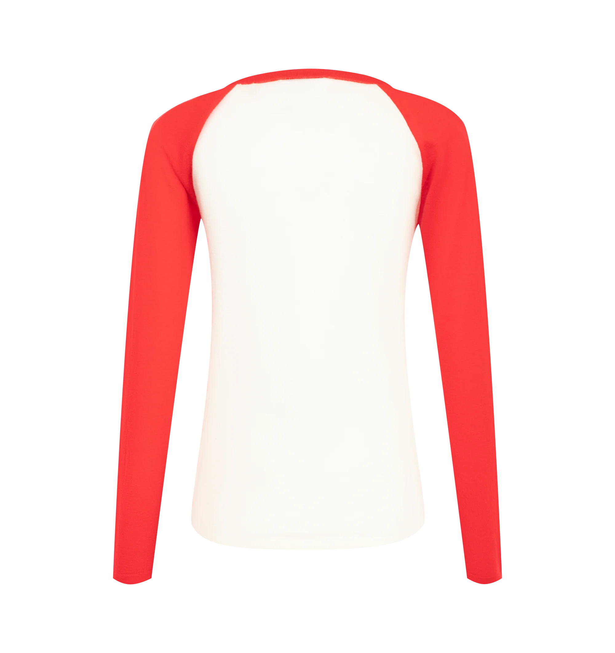 Image 2 of 2 - RED - Isabel Marant Long Sleeve Tee is crafted in a cotton material, wide neckline, and red sleeves for a pop of color. Main Material: Cotton. 