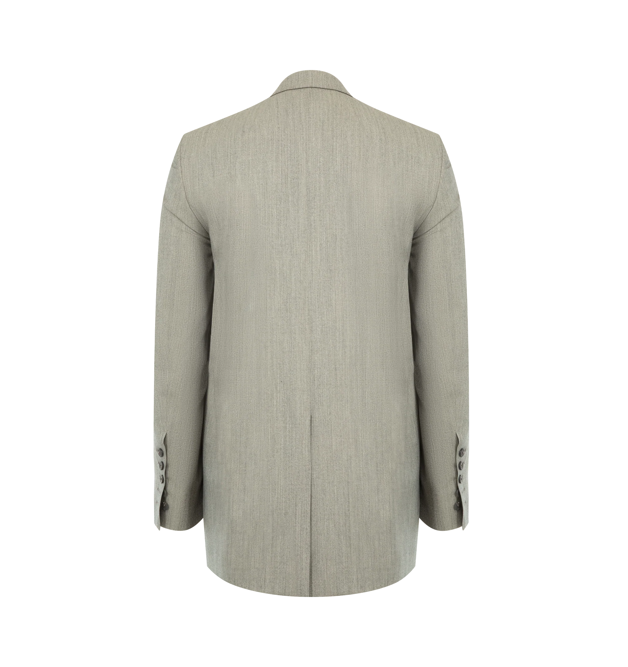 Image 2 of 2 - GREY - RICK OWENS Concordian Blazer featuring v-neck, notched lapels, long sleeves, button fastening, 2 waist welt pockets, interior slip pocket and relaxed fit. 100% wool. Lining: 100% cotton. Made in Italy. 