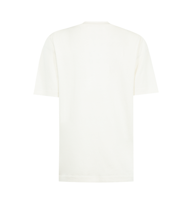 Image 2 of 2 - WHITE - EXTREME CASHMERE James Tee featuring short-sleeves, crew neck and regular fit. 70% cotton, 30% cashmere.