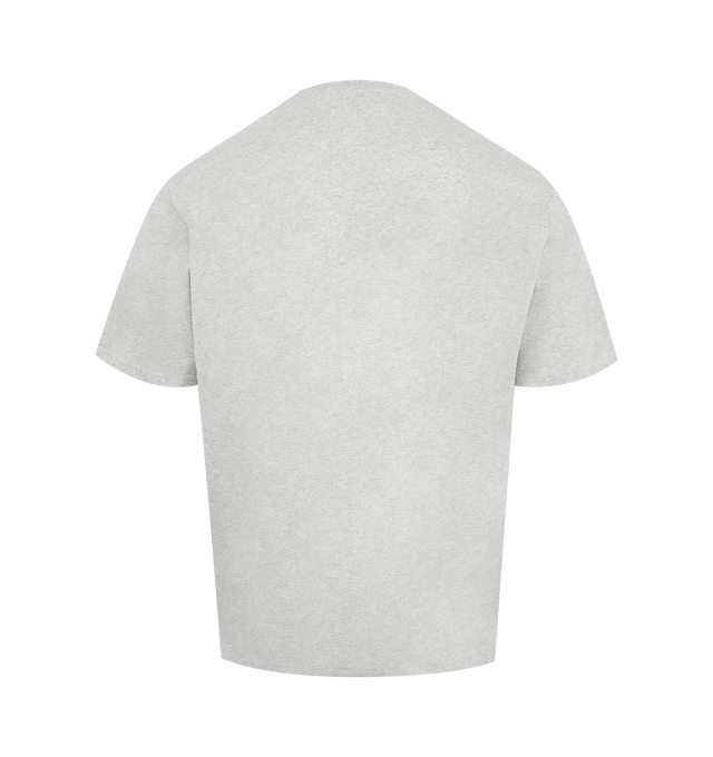 Image 2 of 2 - GREY - Studio Nicholson Regular fit tee-shirt in a fluid cotton jersey fabrication featuring ribbed crew neck and screen-printed branded logo at the nape. 100% cotton. Made in Portugal.