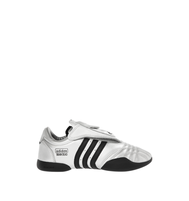 Image 1 of 5 - SILVER - ADIDAS Brain Dead Techwondo Sneaker featuring regular fit, leather and synthetic upper, leather liner, rubber outsole and cold cement construction.