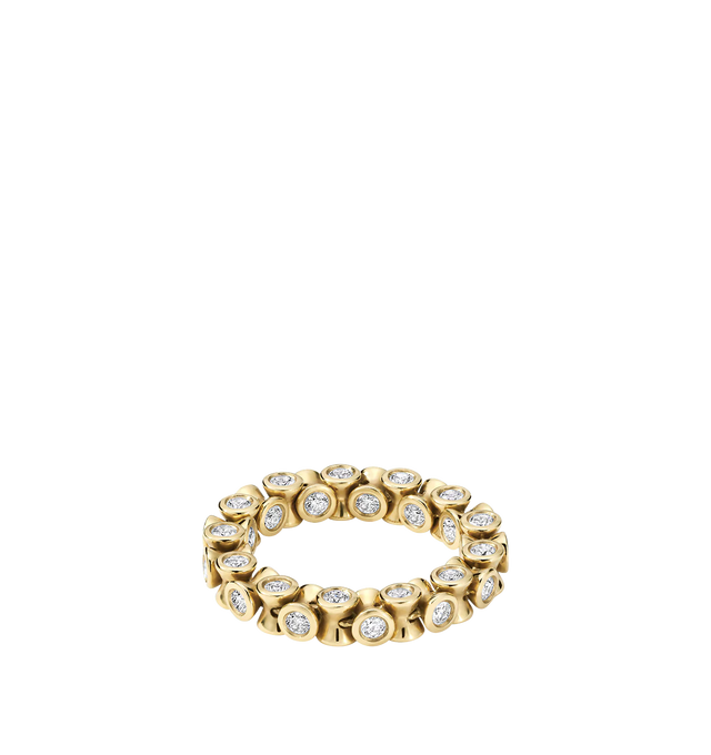 Image 2 of 2 - GOLD - OX Ourglass Ring featuring 18K yellow gold. Weight: 8g. Total Carat Weight: 1.7 tcw. Quality: E/F-VS natural diamonds. Shape: Round Brilliant. Cheap Luxury Handbag Shop offers a range of initial pieces from this collection in-store. For personal consultation and detailed information about jewelry, please contact our dedicated stylist team at personalshopping@hirshleifers.com.This item may be restricted for online purchase to international clients. For assistance purchasing this item please contact