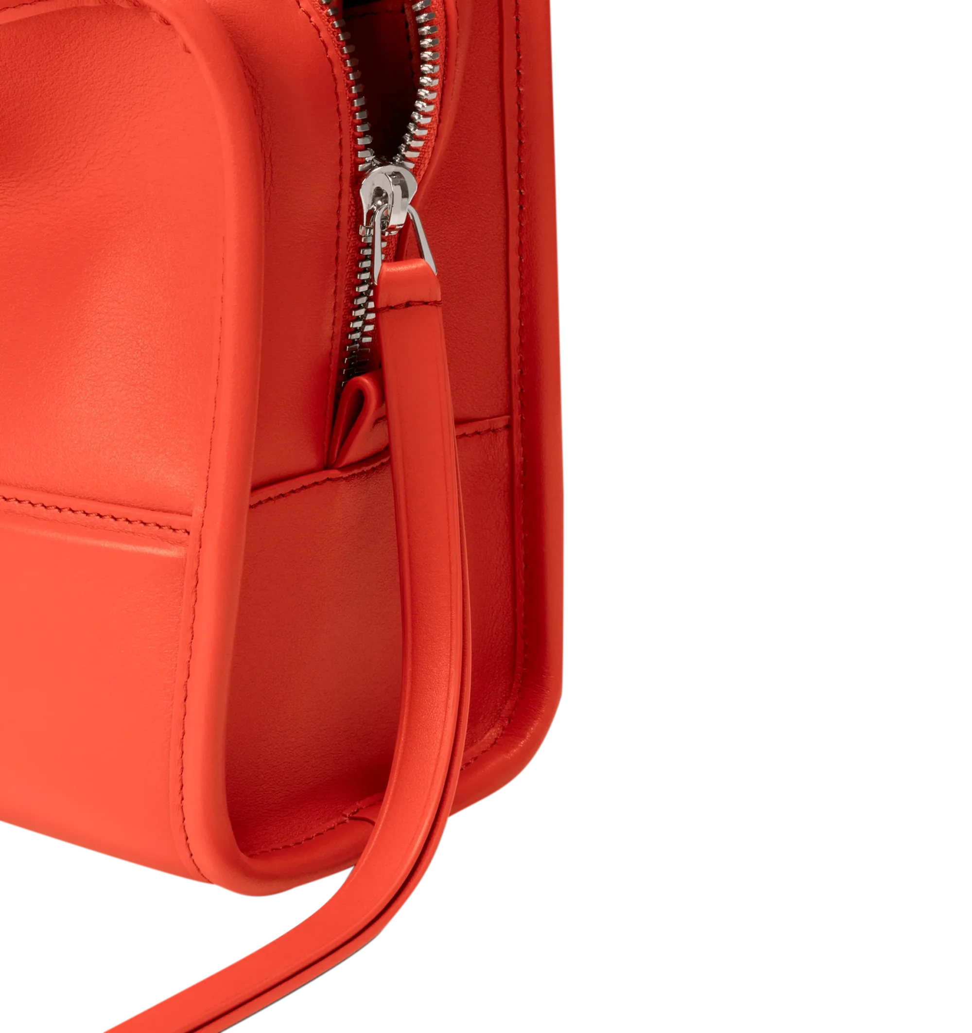 Image 14 of 17 - ORANGE - Loewe Small Amazona 180 Bag in leather features a relaxed silhouette anchored by a single toron top handle, designed to be carried open, while a concealed closure secures the main compartment, three carry options: short handle, removable shoulder strap and crossbody, zip closure with two leather zip pullers, two compartments, main compartment closed with magnetic closure, internal flat pocket, left side d-ring for customization, nappa lambskin lining, and embossed double L branding