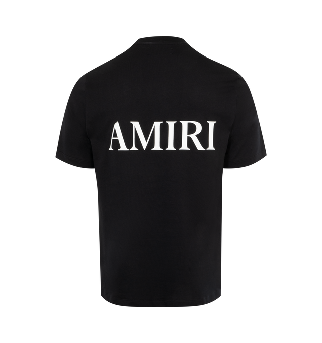 Image 2 of 2 - BLACK - AMIRI MA T-Shirt featuring rib knit crewneck and logo printed at chest and back. 100% cotton. Made in Italy.