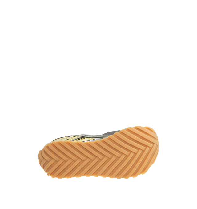 Image 4 of 5 - YELLOW - BOTTEGA VENETA Orbit Sneaker featuring lace-up front, metallic rubber, mesh and fishnet panels, signature intrecciato weave and gripped soles. Rubber outsole. Made in Italy.