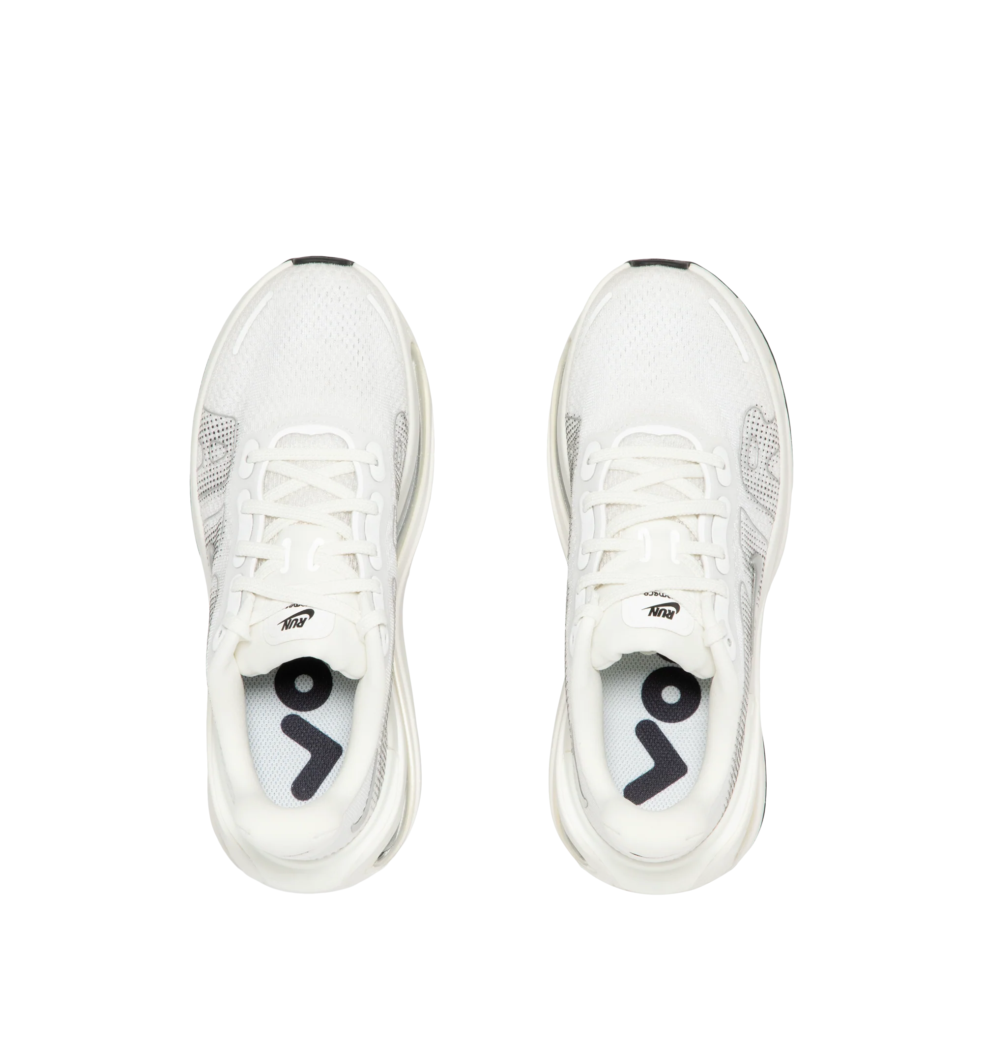 Image 5 of 5 - WHITE - Nike Women's Vomero Premium Running Shoes feature an engineered mesh upper for lightweight breathability and a secure fit. Designed for maximum cushioning, these performance running shoes combine a full-length ZoomX foam midsole with dual Air Zoom units at the forefoot and heel for exceptional comfort, responsive energy return, and a smooth ride. A durable Waffle rubber outsole provides reliable traction for everyday miles. Main Material: Mesh. Midsole: ZoomX Foam with Dual Air Zoom U 