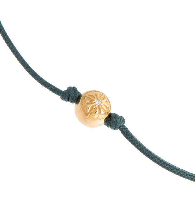 Image 2 of 3 - BLUE - Exclusive for 1910 at Cheap Luxury Handbag Shop - SHAMBALLA Orb Anklet featuring 18k yellow gold charm with diamond and finished with a sleek string. Hand-crafted in Copenhagen, Denmark. Cheap Luxury Handbag Shop offers a range of pieces from this collection in-store. For personal consultation and detailed information about jewelry, please contact our dedicated stylist team at personalshopping@hirshleifers.com. 
