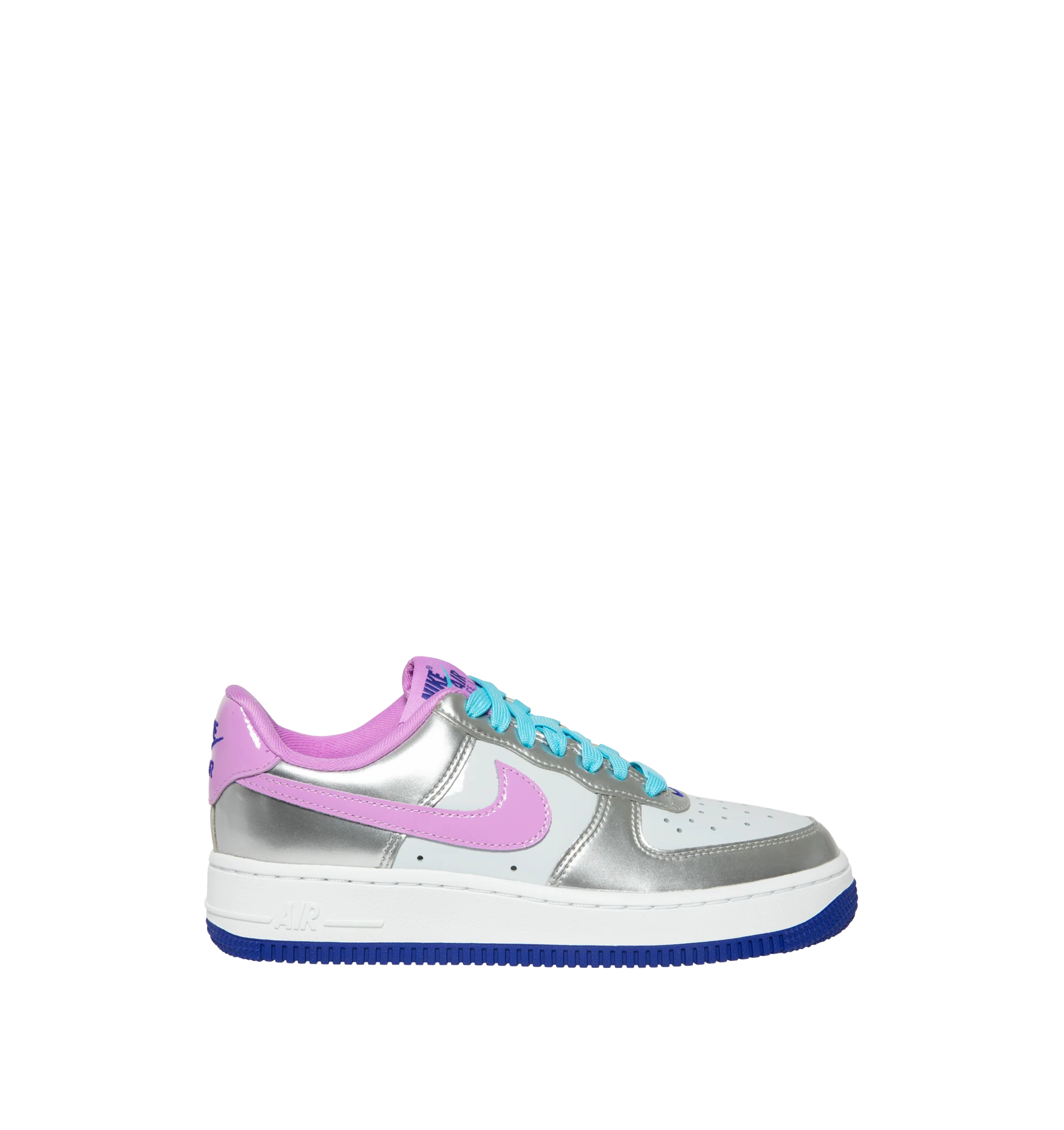 Image 1 of 5 - MULTI - Nike Women's Air Force 1 '07 WNBA Sneakers feature a genuine and synthetic leather upper with textile accents and a perforated toe box for breathable comfort and a timeless look. Celebrating the WNBA with a cosmic-inspired design, these lifestyle sneakers combine lightweight Nike Air cushioning with a durable rubber outsole featuring classic pivot-circle traction for everyday wear. Main Material: Genuine Leather, Synthetic Leather, and Textile. Midsole: Foam with Nike Air Unit. Sole: