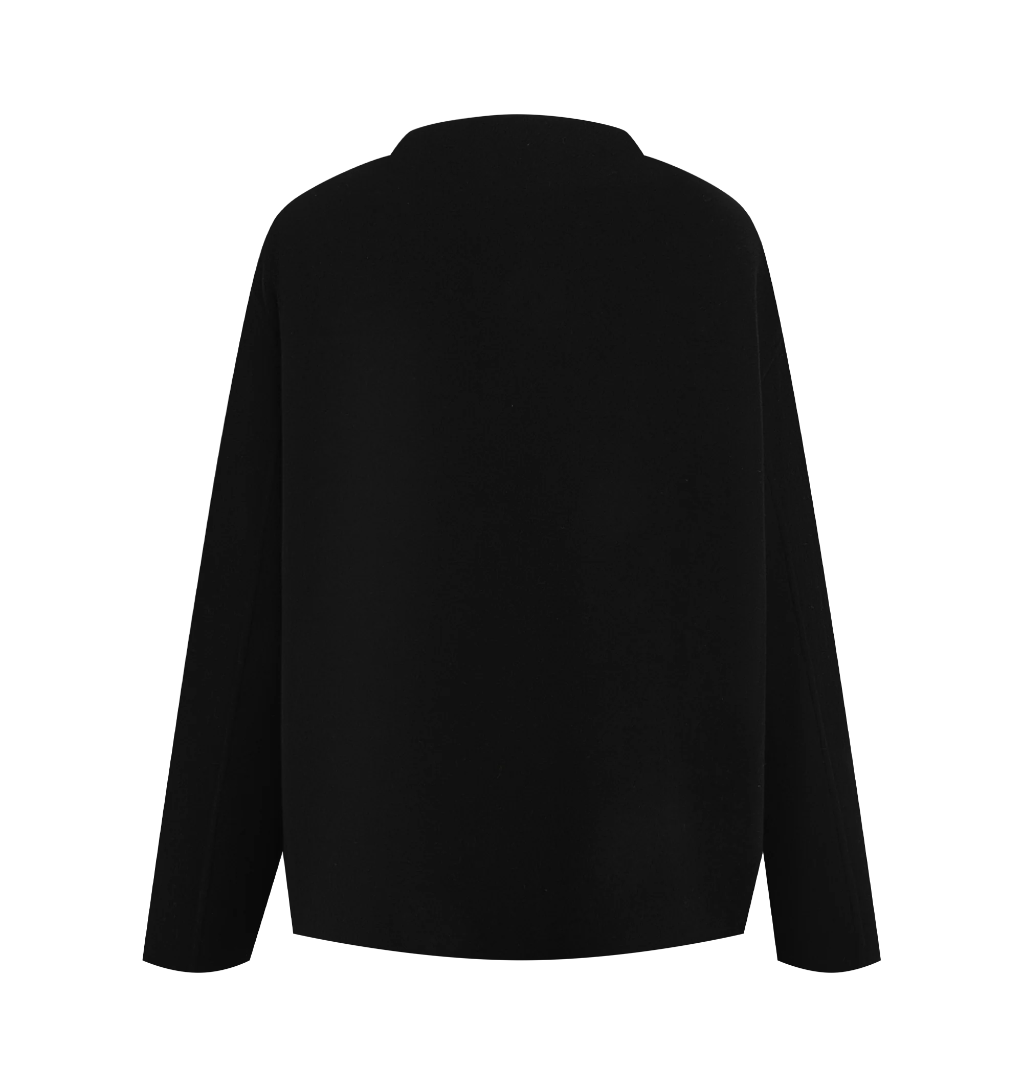 Image 2 of 2 - BLACK - The Row Women's Quintus Jacket is crafted from pure cashmere and features a collarless silhouette with a button-front closure and spacious patch pockets for a refined, minimalist look. This designer cashmere jacket combines exceptional Italian craftsmanship with timeless tailoring, making it a versatile wardrobe staple for effortless everyday layering. Main Material: 100% Cashmere. Made in Italy.
