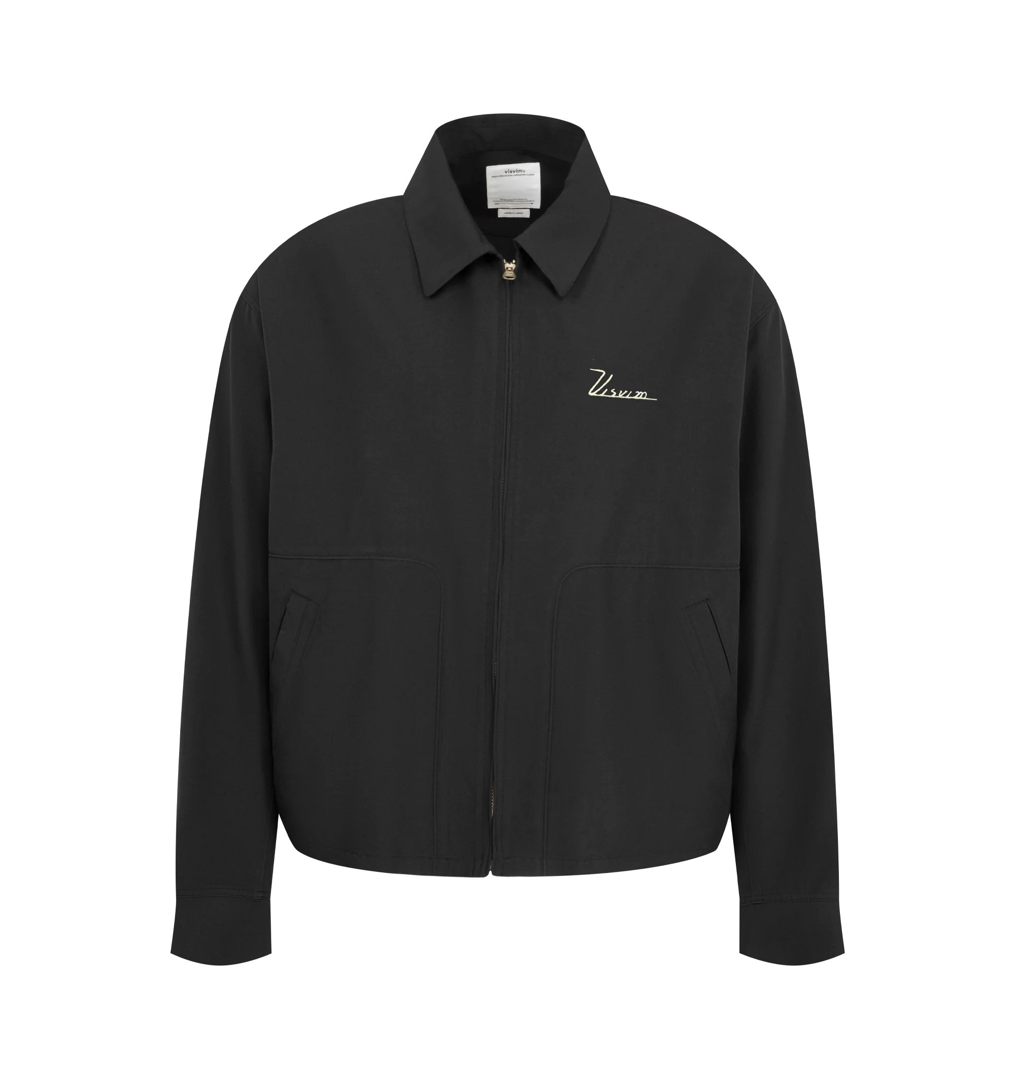 Image 1 of 3 - BLACK - Visvim Men's Somer Swing Top is crafted from lightweight rayon and features a relaxed swing-top silhouette inspired by classic casual outerwear. Designed with a clean, minimalist construction that highlights the fluid drape and soft hand feel of the fabric. Main Material: 100% Rayon.