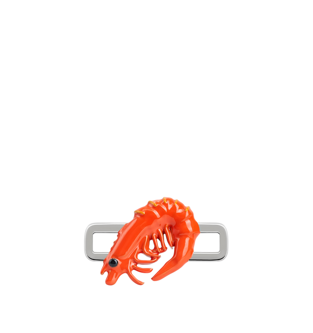 Image 1 of 8 - ORANGE - Poubel by The Gstaad Guy Gambero Rosso Charm, also known as The Red Prawn. All charms are made of .925 sterling silver, and are hand-painted using non-toxic lead-free enamel. Links sold separately. Cheap Luxury Handbag Shop offers a range of initial pieces from this collection in-store. For personal consultation and detailed information about jewelry, please contact our dedicated stylist team at personalshopping@hirshleifers.com