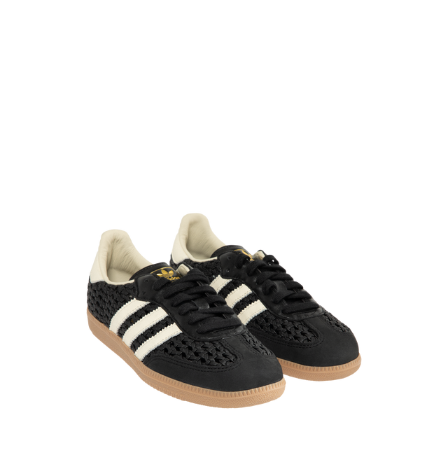 Image 2 of 5 - BLACK - ADIDAS Samba OG Sneaker featuring regular fit, laces, leather and synthetic upper, leather sockliner and rubber outsole. 