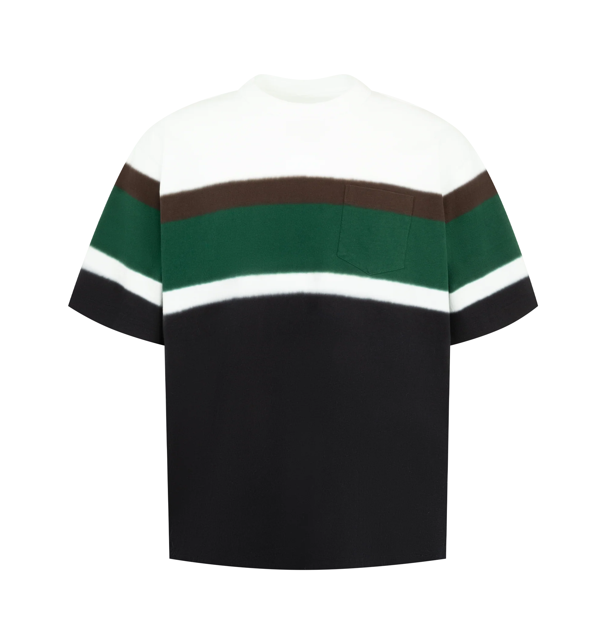 Image 1 of 2 - MULTI - Sacai Men's Chusen-Dyed T-shirt is crafted from soft cotton-jersey, distinguished by contrasting stripes. Material: 100% Cotton.