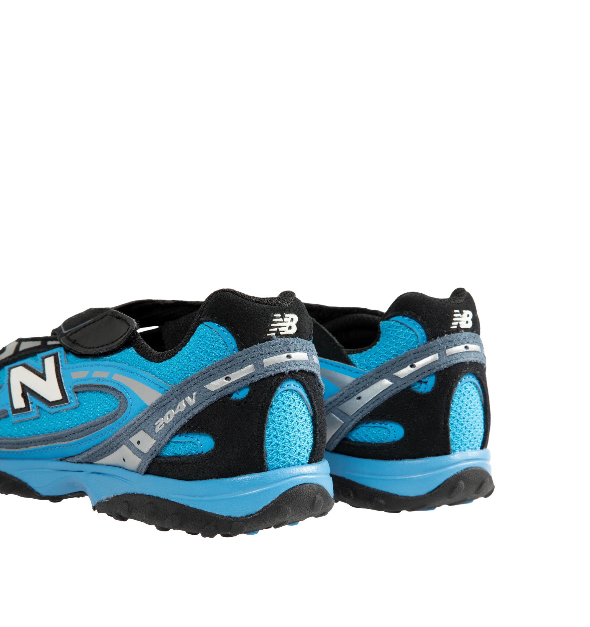Image 3 of 5 - RED - New Balance Unisex 204V Sneakers feature a low-profile silhouette in Neo Flame, Black, and Black Cement, combining premium suede and textile materials in a multi-piece upper with embossed overlays. Screen-printed graphics along the saddle and a molded "N" logo complete the design, while an alternative strap closure provides easy access and an adjustable fit. Upper: Suede and Textile. Midsole: EVA. Closure: Adjustable Strap. *Unisex style in men's sizing. 