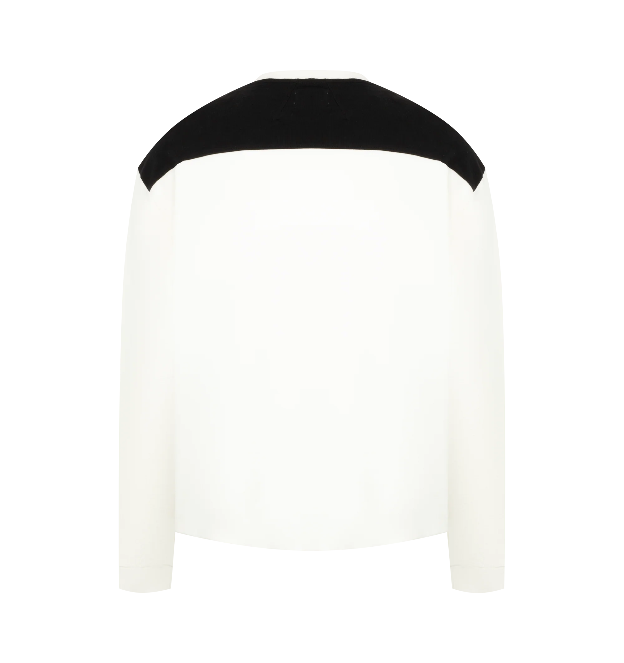 Image 2 of 2 - WHITE - Rhude Men's Racing Panel Long Sleeve Shirt is crafted from premium fabric and features a relaxed silhouette with a classic point collar, long sleeves, a button-front closure, and racing-inspired panel detailing. This designer long sleeve shirt combines vintage motorsport influences with Rhude's signature luxury streetwear aesthetic, creating a bold statement piece for elevated everyday styling. Main Material: 100% Cotton Fabric.