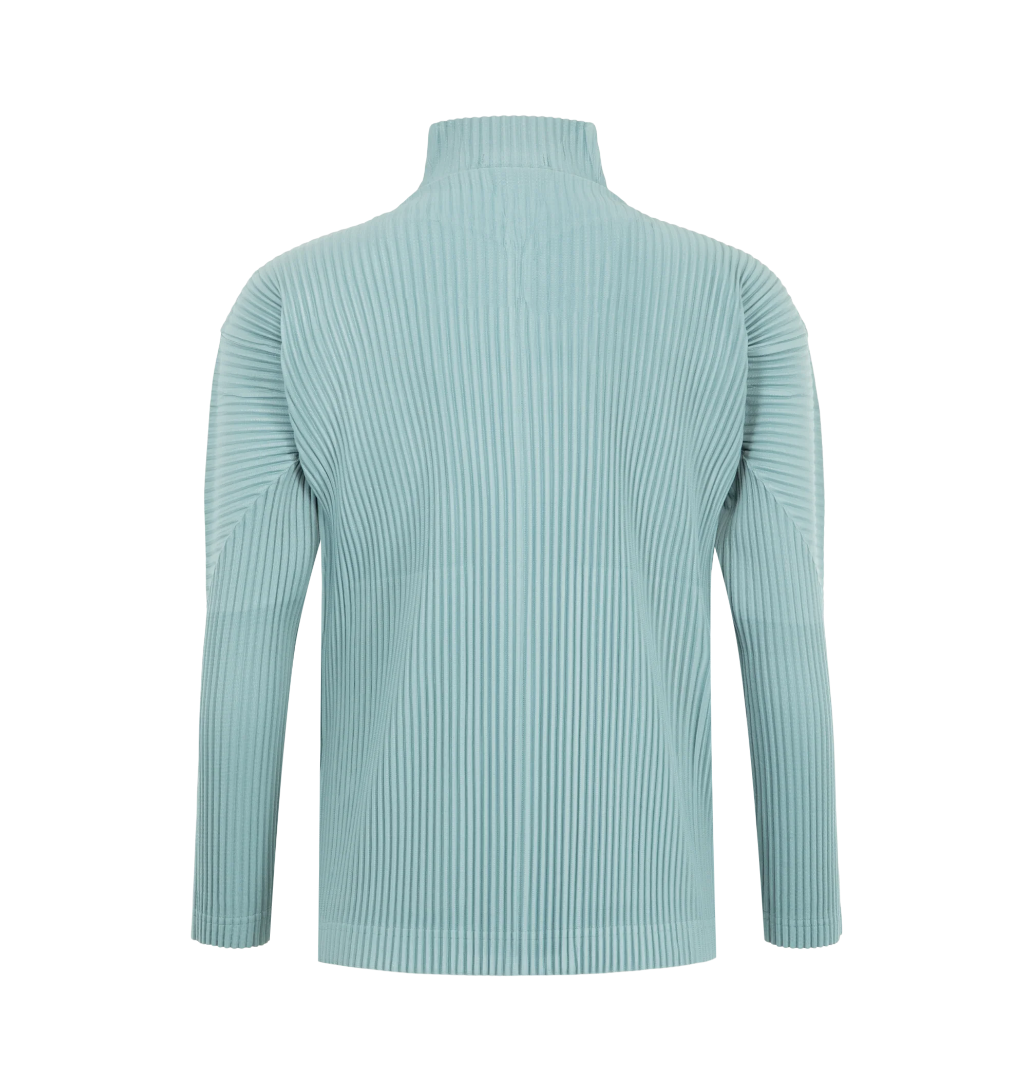 Image 2 of 3 - BLUE - The Issey Miyake Color Pleats 2 Jacket is a sporty, brightly colored zip-up cardigan. It is characterized by its portability and light comfort with the unique quick-drying property of polyester material. It has pockets on both sides. Material: 100% Polyester. Made In Japan. 