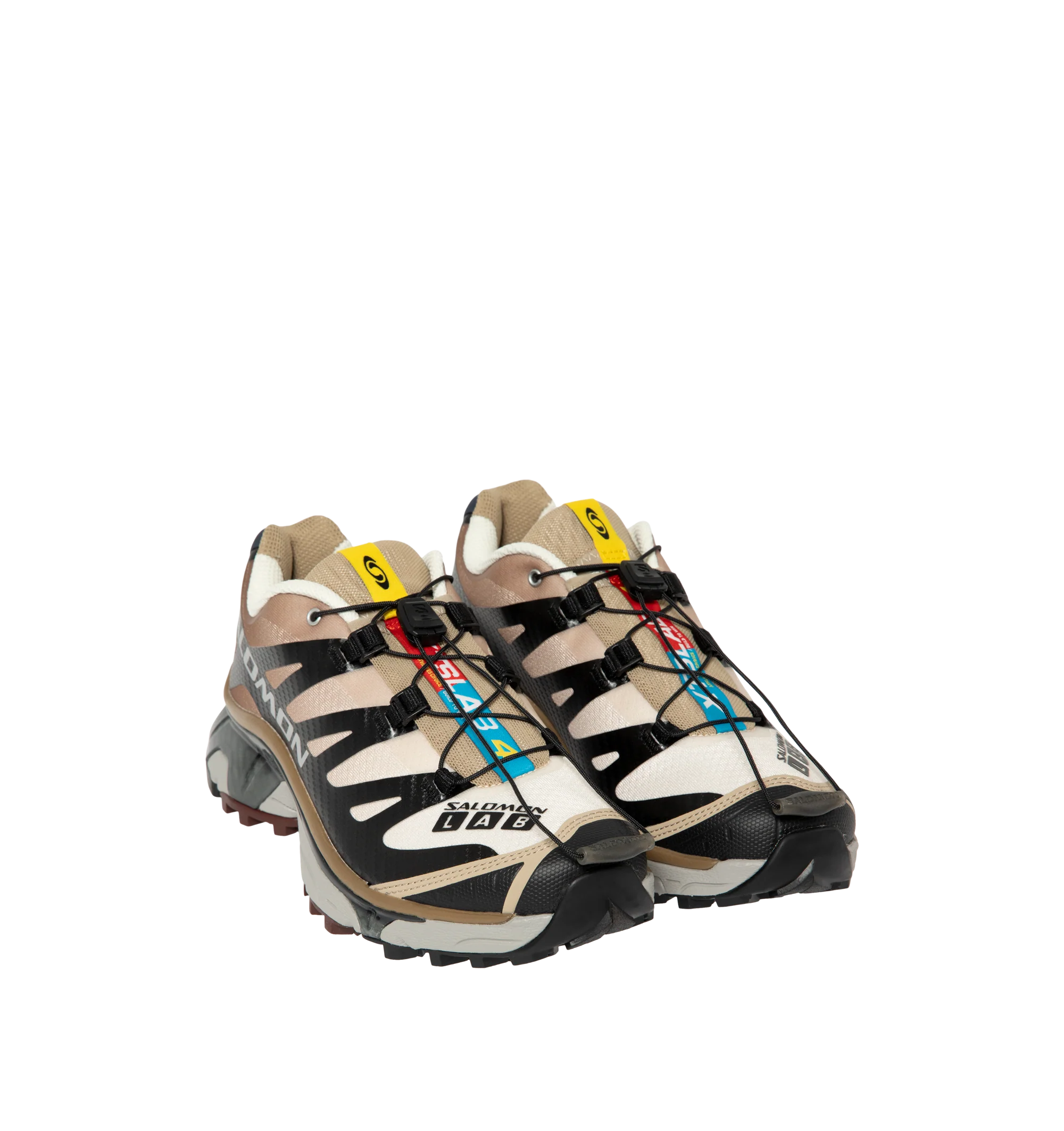 Image 2 of 5 - BROWN - Salomon Men's XT-4 OG Sneakers are crafted with a lightweight textile and synthetic upper and feature the brand's Agile Chassis System, Quicklace technology, and dual-density EVA cushioning for exceptional stability and comfort. Reviving one of Salomon's iconic trail-running silhouettes, these designer sneakers combine technical performance with archival outdoor style, delivering superior support, durability, and all-terrain traction for both city streets and rugged trails. Main Mater
