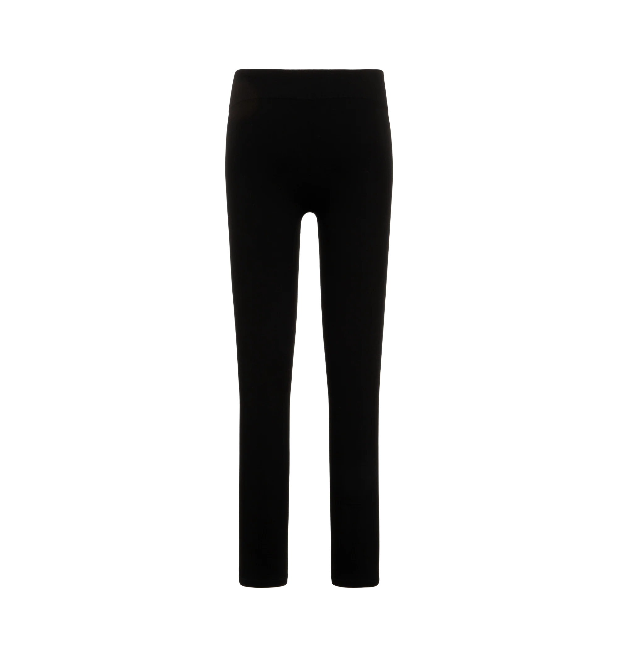 Image 2 of 3 - BLACK - Toteme Women's Compact Leggings are knitted from stretch, compact jersey for a figure-hugging fit. They have an elasticated waistband followed by slim legs. Materials: 53% viscose, 45% polyamide recycled, 2% elastane.  