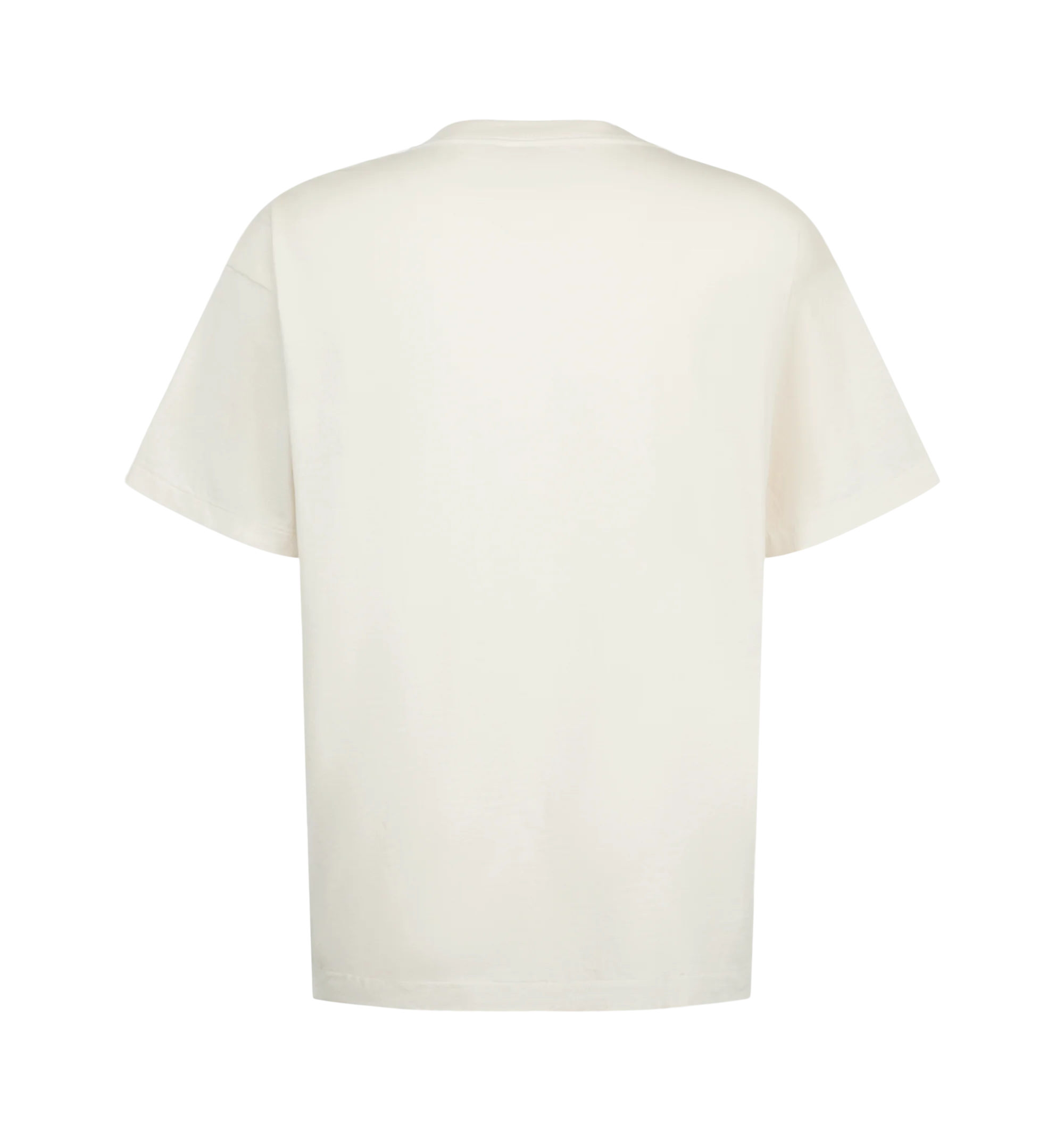 Image 2 of 2 - WHITE - Saint Michael Men's KK Short-Sleeve T-Shirt in Desert is crafted from cotton as part of a collaboration with collage artist Kosuke Kawamura. The front features a landscape-inspired graphic with dimensional "SAINT" lettering, rendered in muted sepia tones with a faded, grainy finish for a vintage appearance. Main Material: 100% Cotton.