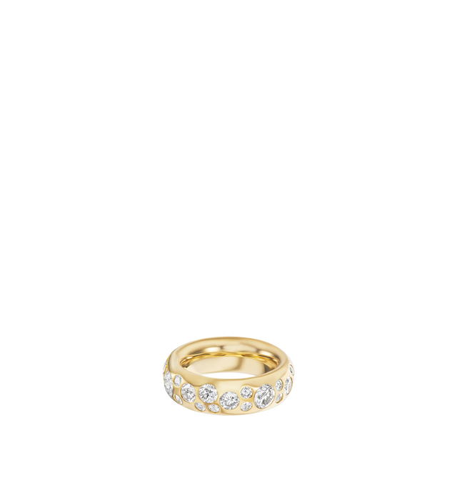 Image 1 of 2 - GOLD - UNIFORM OBJECT Gauge Ring featuring 23.3G of solid 18K yellow gold and 6.6 TCW of round diamonds. Handmade in New York City. Cheap Luxury Handbag Shop offers a range of pieces from this collection in-store. For personal consultation and detailed information about jewelry, please contact our dedicated stylist team at personalshopping@hirshleifers.com. This item may be restricted for online purchase to international clients. For assistance purchasing this item please contact our dedicated stylist tea