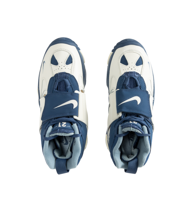 Image 5 of 5 - BLUE - NIKE Air Diamond Turf II Sneaker featuring leather upper with mesh panels, Nike Air units and rubber outsole.