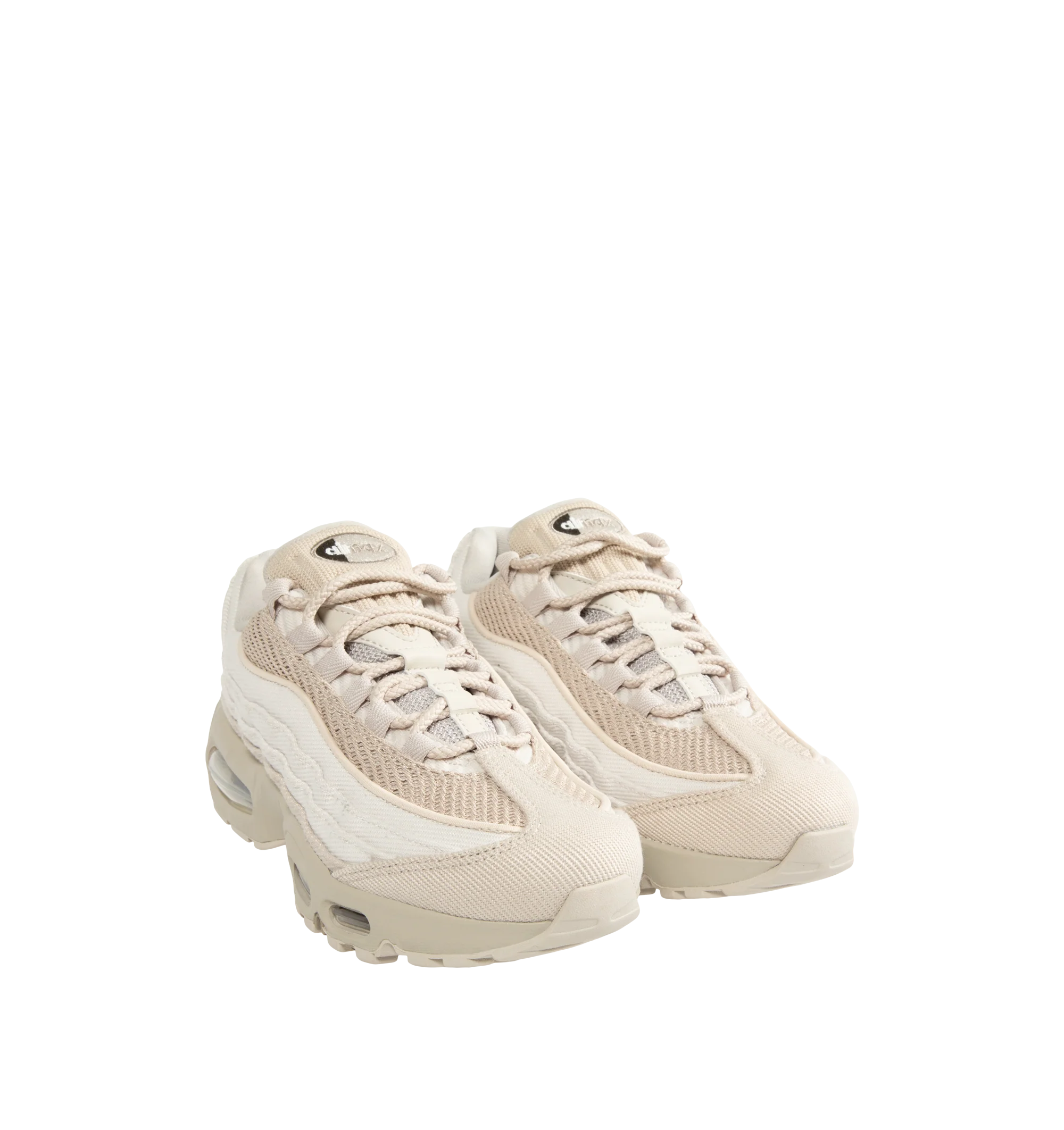 Image 2 of 5 - NEUTRAL - Nike Men's Air Max 95 Big Bubble Sneaker featuring textile and synthetic leather, visible Max Air cushioning, flex grooves in the midsole and outsole, foam midsole and rubber outsole.