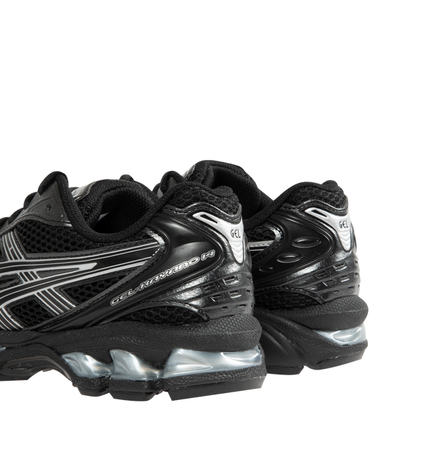 Image 3 of 5 - BLACK - Asics GEL-Kayano 14 Sportstyle Sneakers are lace-up style with rip-stop underlays, GEL cushioning, and TRUSSTIC support system. Unisex style in men's sizes. 